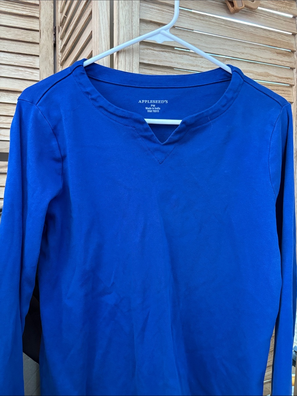 Appleseed's Royal Blue Long Sleeve Top Petite Medium